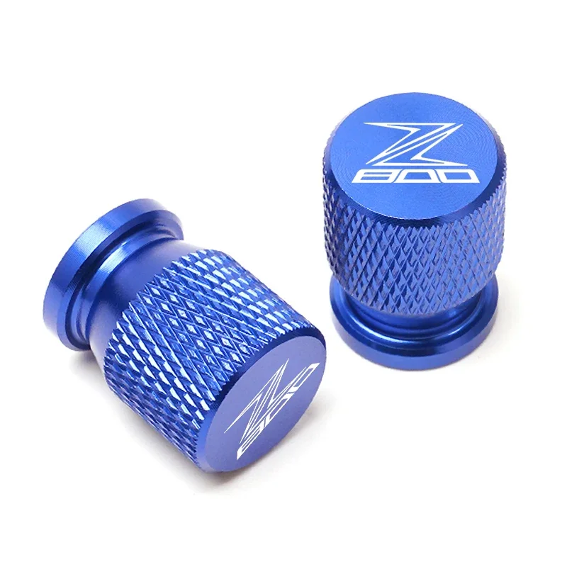 2Pcs Motorcycle CNC Aluminum Accessories Tire Valve Air Port Stem Cover Cap Plug For Kawasaki Z800 2013-2017 NEW With Logo Z800