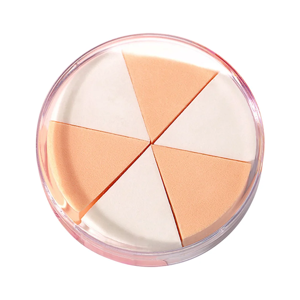

Six Pieces Makeup Sponge Powder Puff High Quality Dry Wet Use Easy Clean Reusable Long Lasting Non Irritating Suitable All Skin