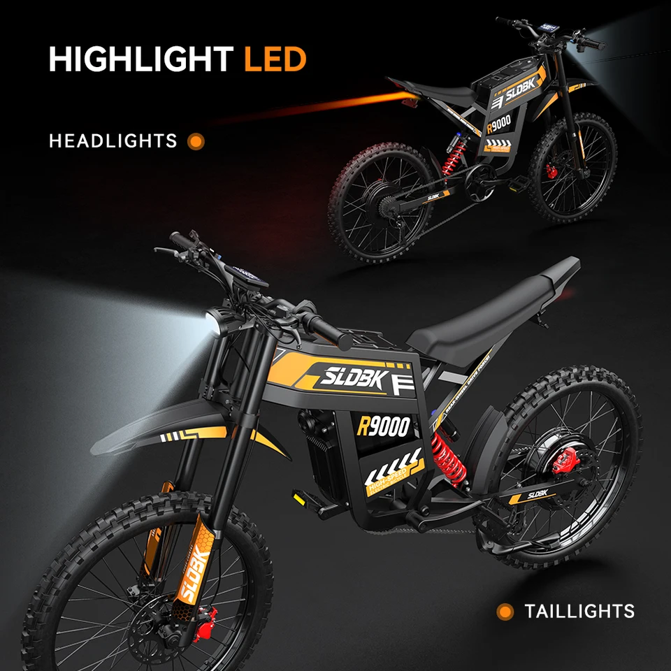 SLDBK R9000 Electric Bicycle 7000W Brushless Gearless Motors 60V30AH Lithium Battery Speed 80Kmh Adult Off Road MTB Ebike image 6