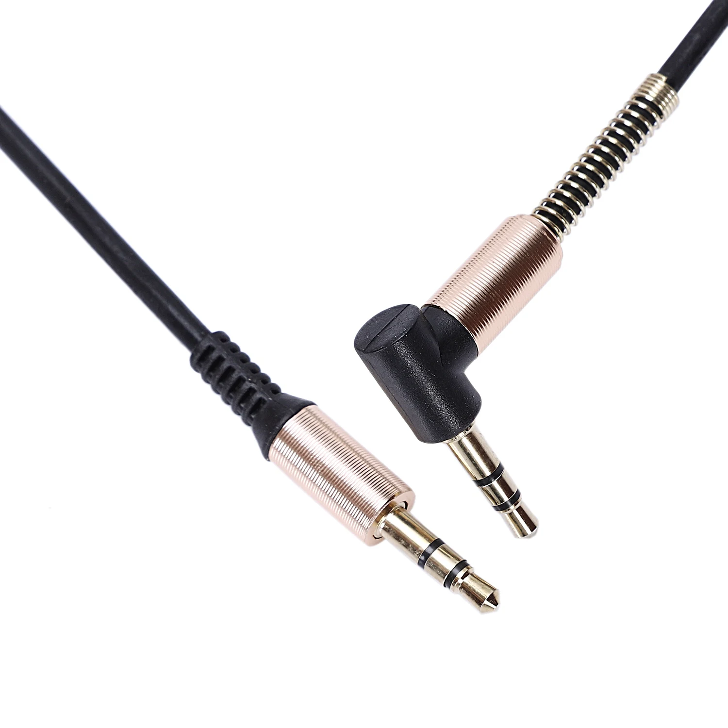 3.5mm Audio Aux Cable Jack 3.5 Jack Gold plated 90 degree Angle Audio Cable 3.5mm Male to Male for Car for iphone Black HOT