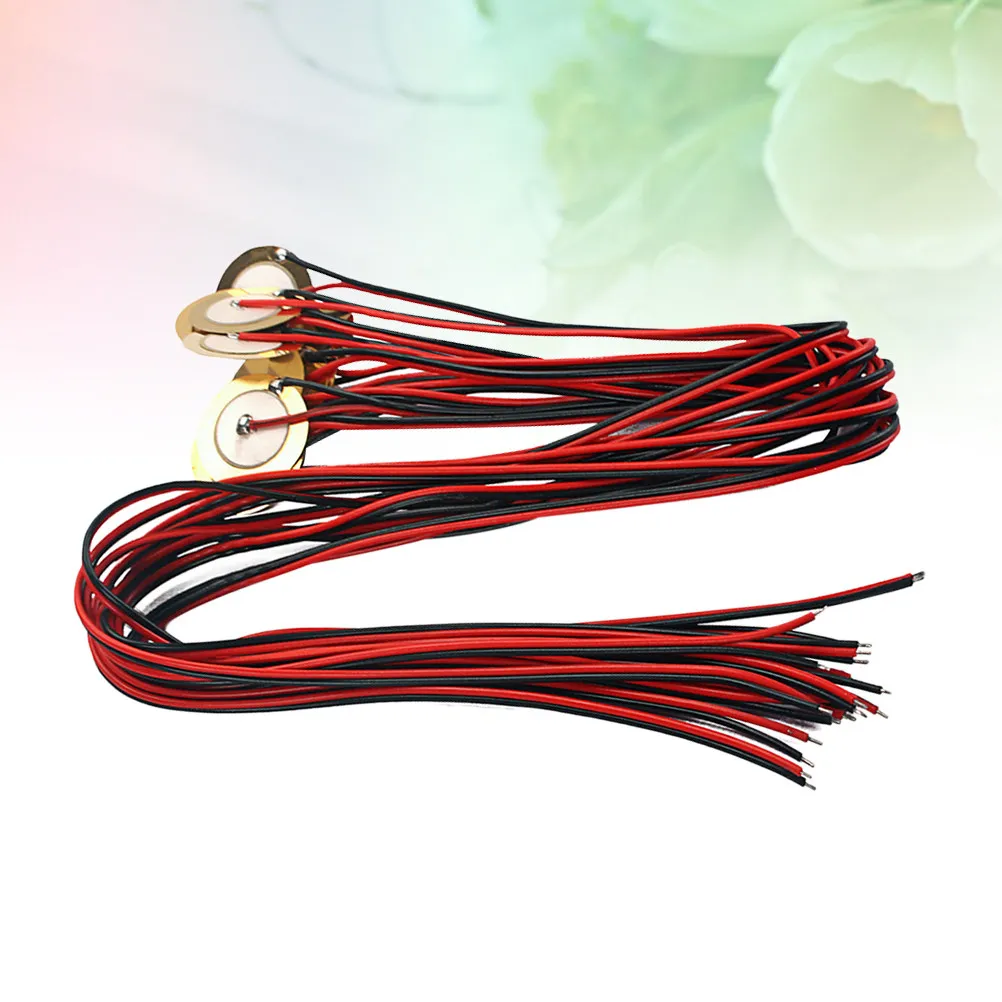 24Pcs Alloy Guitar Piezo Pickup Preamp Metal Copper Coil Line Patch for Acoustic Guitar Ukulele Mandolin Banjo Violin Studio - view 3