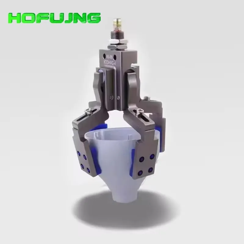 Mini Pneumatic 4 Jaw Gripper Cylinder with Magnetic Sensor Switch Robot Arm Clamp for Industrial Automation