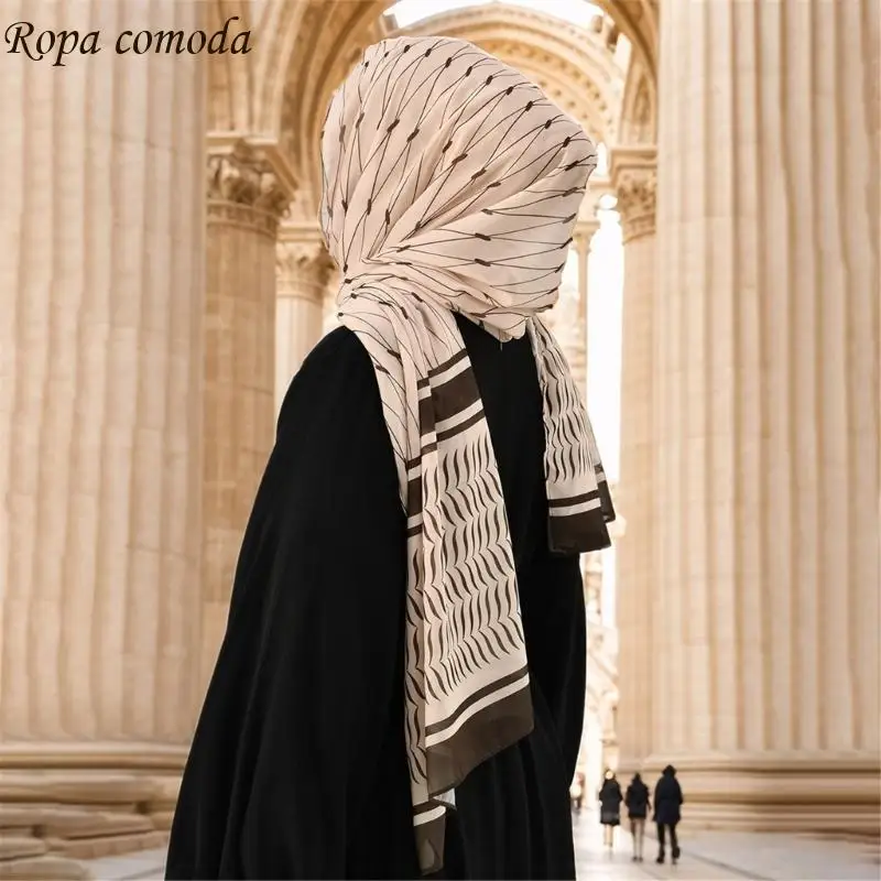 

MXMA Breathable Scarf Elegant Muslims Headscarf Comfortable Headscarf