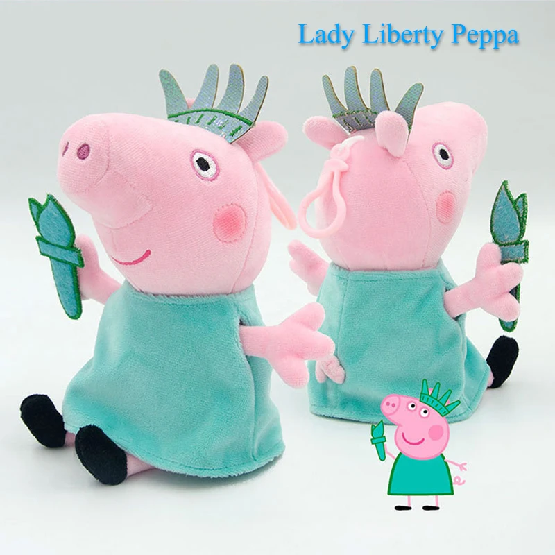 19 CM Peppa giocattoli di peluche serie di carriera bambola animale del fumetto Chef Diver Dottore Star gioco di ruolo bambole di pezza morbide regalo di compleanno per bambini