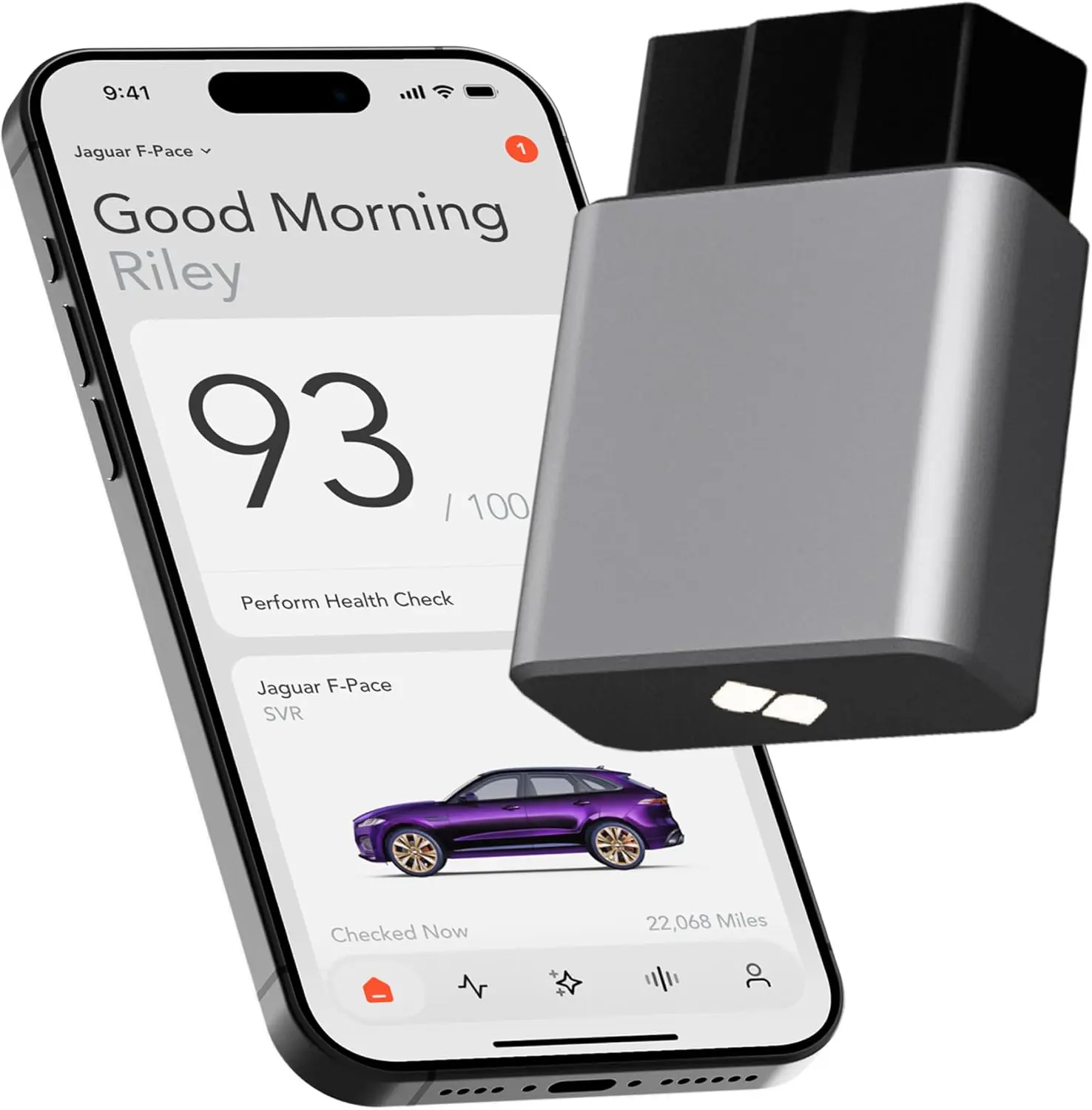 AI OBD2 Scanner Bluetooth for iPhone/iOS, Scan & Clear 50K+ Codes, Track History & Recalls, No Subscription Fees
