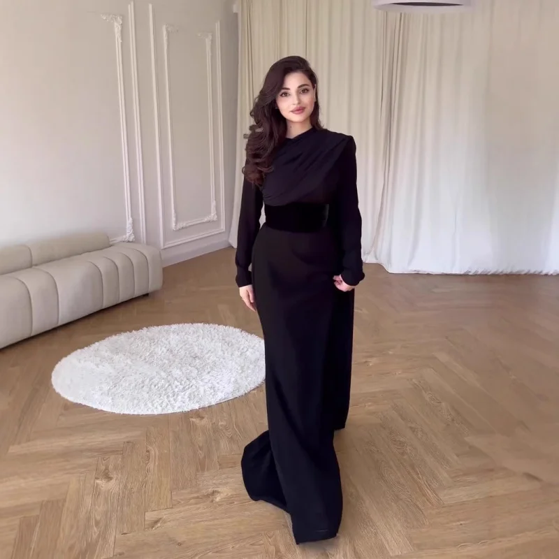 

Autumn Fashion Elegant Long Sleeve Patchwork Design Velvet Shawl Court Style Dress