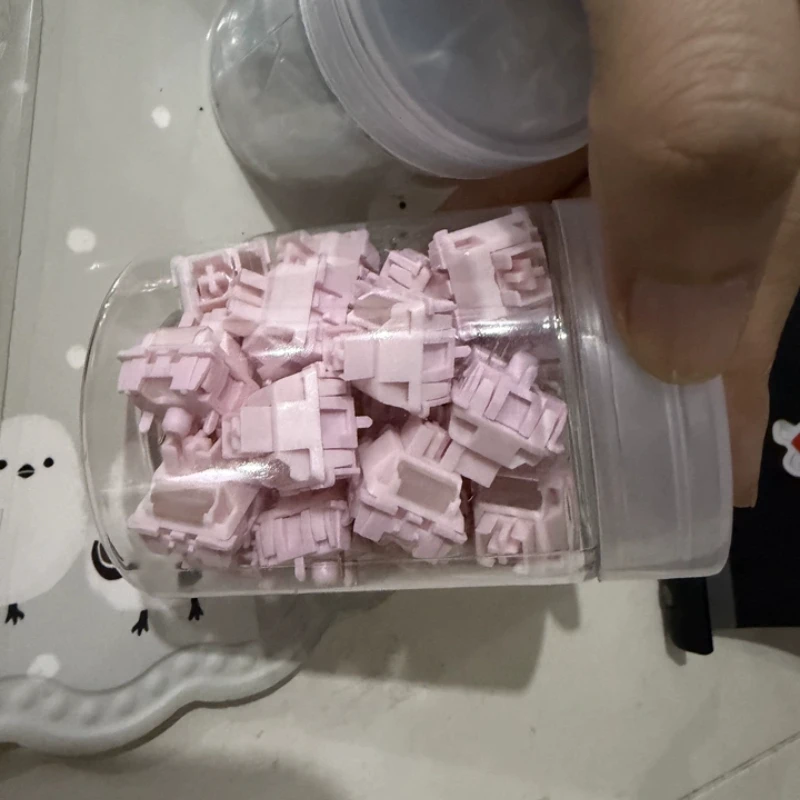 In stock HUANO Sakura V2Switch Custom DIY 60% Gaming Mechanical Keyboard POK POM Pink 35gf 42gf 5Pin Linear Creamy Switches Fo
