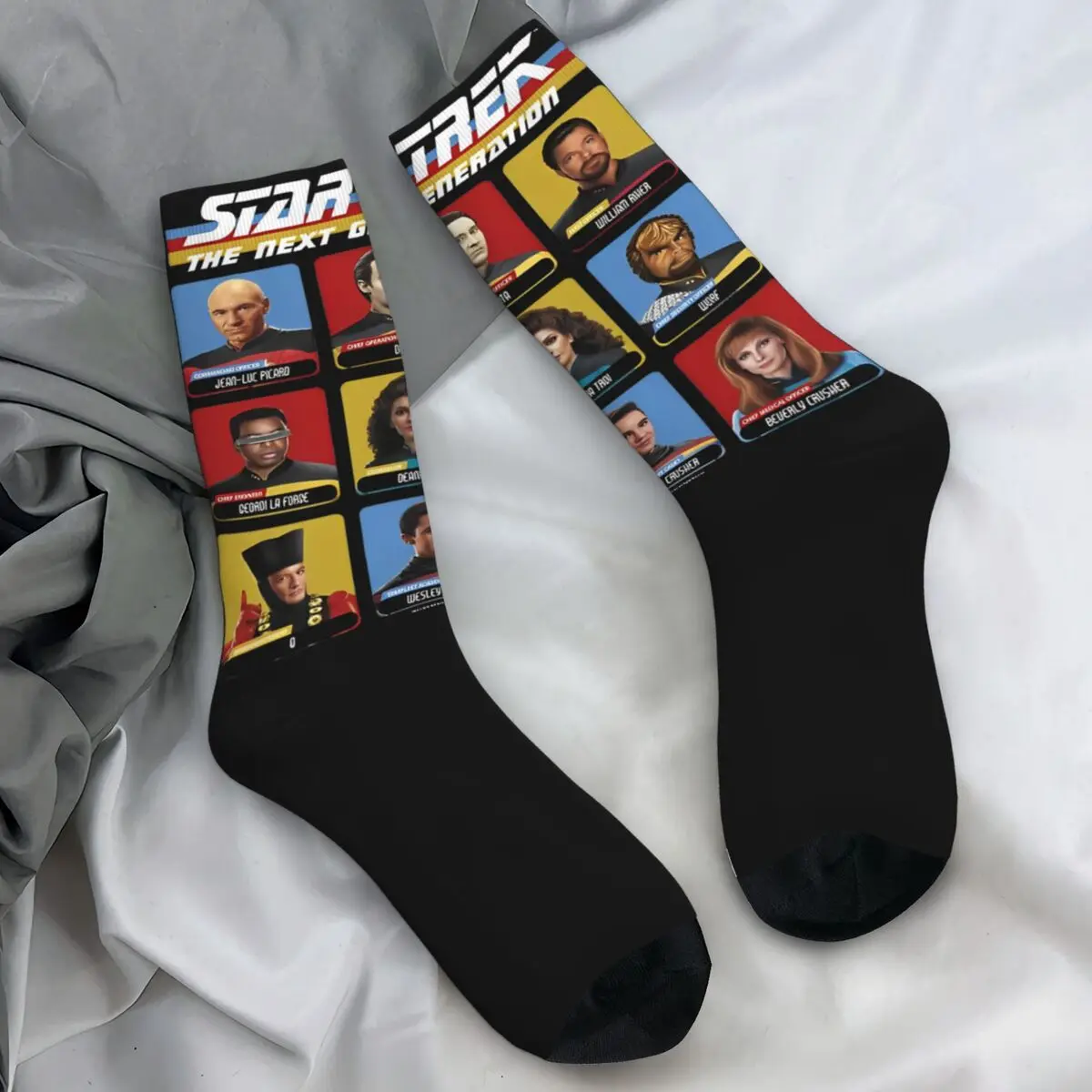 S-Stars Treks Portrait Panel Poster Socks Winter Stockings Fashion Men's Quality Socks Graphic Climbing Non-Slip Socks