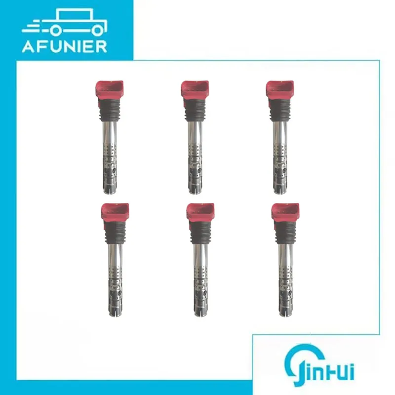Bobine d'allumage 6 pièces pour VW Audi A4 S4 B6 B7 A6 S6 C5 C6 A8 S8 D3 1.8 T Avj Amb Bfb Bex 3.0 2.8 Référence OE :06C905115E