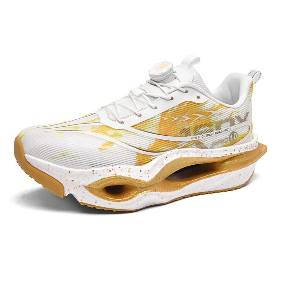 Men Women Carbon Plate Running Shoes Summer Breathable Mesh Racing Sneakers Rotating Buckle Sports Couple Shoes