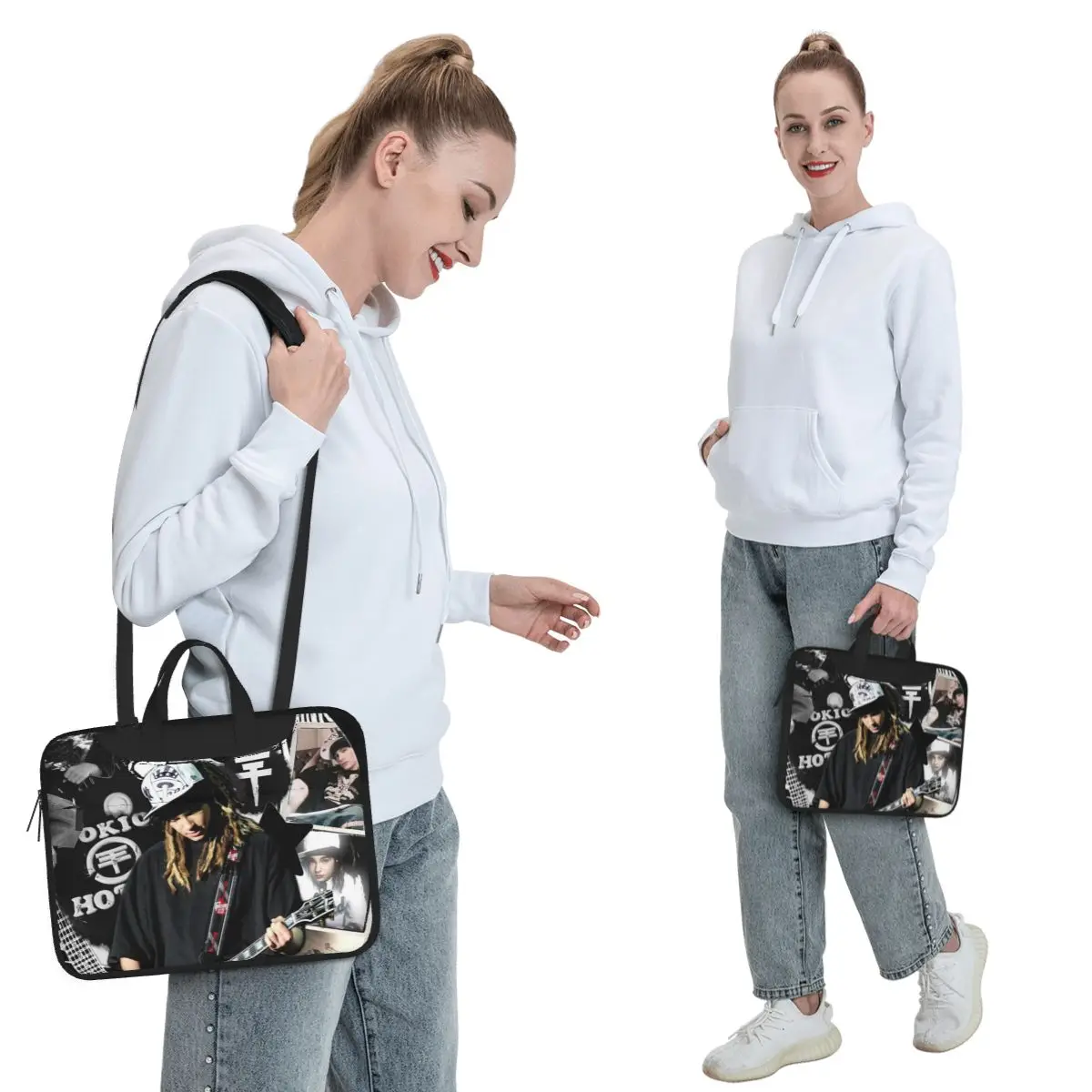 Tokio Hotel Tom Kaulitz Music Band Crossbody Laptop Bag Case Computer Bag Resistant Protective  Macbook Pro Lenovo