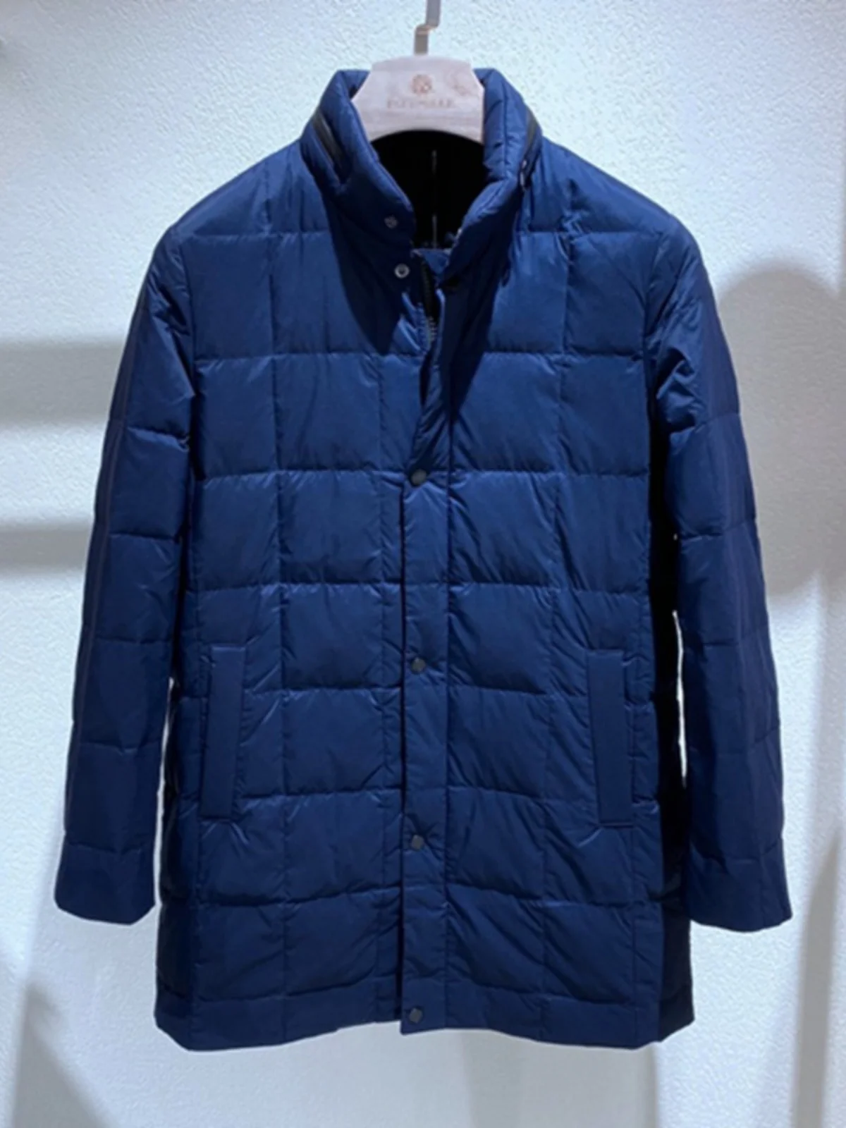 

Men's Faion Autumn Winter Lightweight Stand Collar down Jaet Casual Commute Mid-Length Sli Warm Polyester Fiber