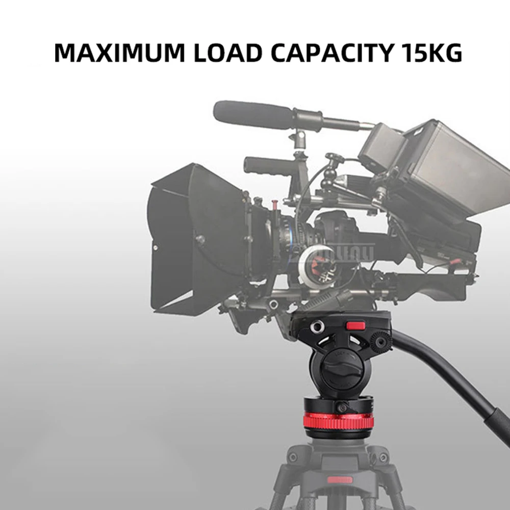 2026 حامل كاميرا ثلاثي القوائم للتخميد الهيدروليكي، تصوير احترافي، رأس معدني بانورامي 360 درجة