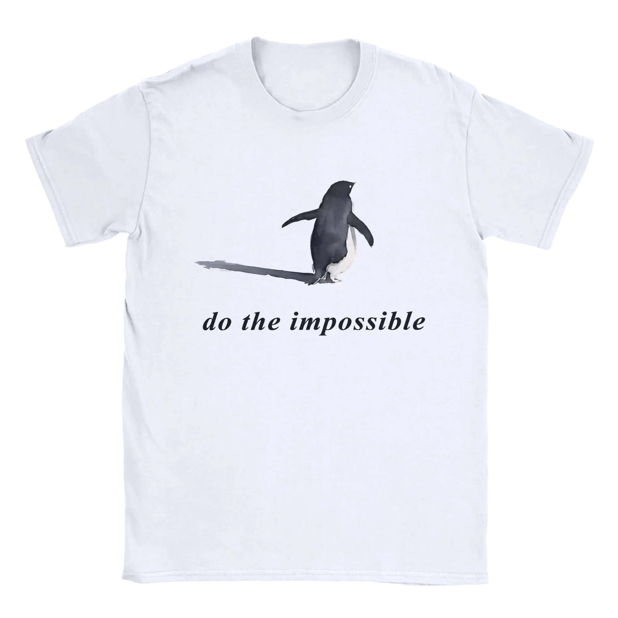 

Do The Impossible Nihilist Penguin Tee T Shirts Women's Funny T-Shirt Round Collar Meme Tees Short Sleeve Summer Funny Clothes