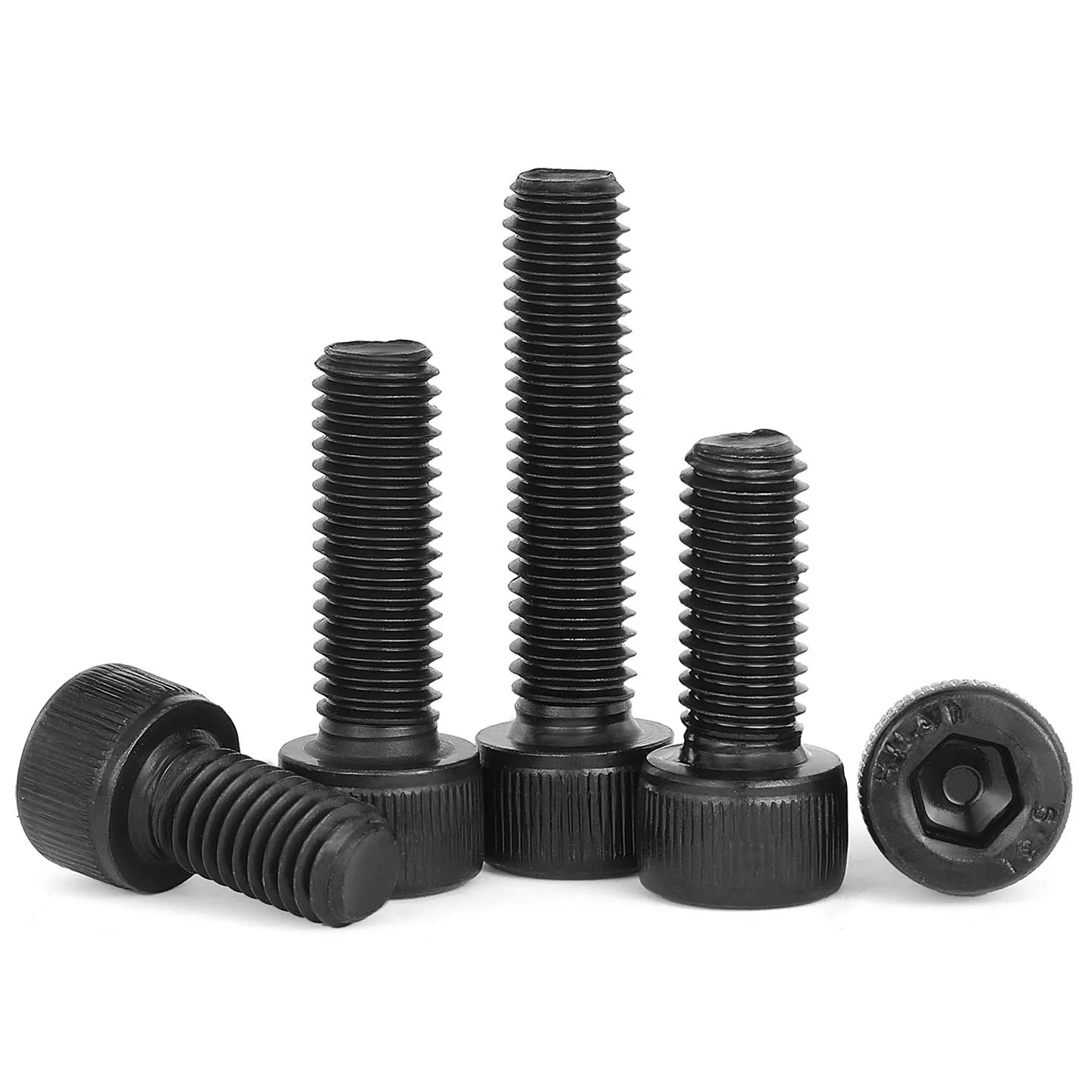 M3 M4 M5 M6 M8 M10 Black 12.9 Steel Left Hand Rotate Reverse Thread Allen Hex Hexagon Socket Head Screw Bolt Length 10mm~80mm