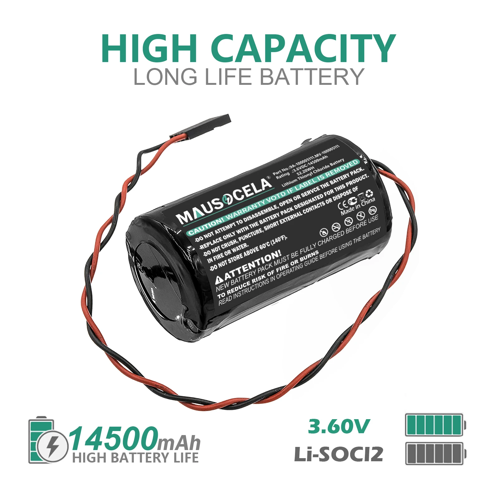 

PLC Battery For Cameron Nuflo:9A-100005111,LS33600-CN1,MV-100005111,99143283,WT4911BATT,MC-II Plus EXP,700 flow meter,MC-III Plu