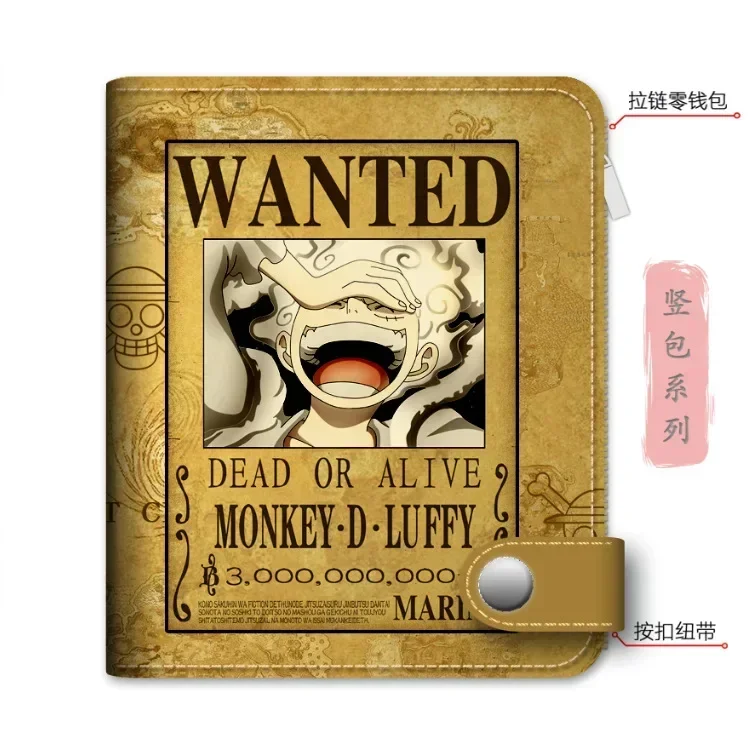 Canvas One Piece Wallet Action Figure Luffy Skull Design Pu Canvas Men's Short Wallet Coin in Wallet Friend's Birthday Present