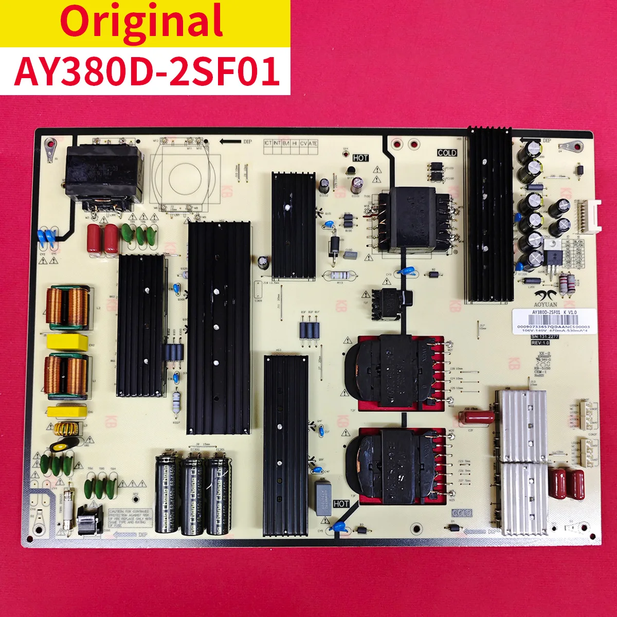 

Original Red mi power board for AY380D-2SF01 106V-140V 470mA-530mA*4 131.2277