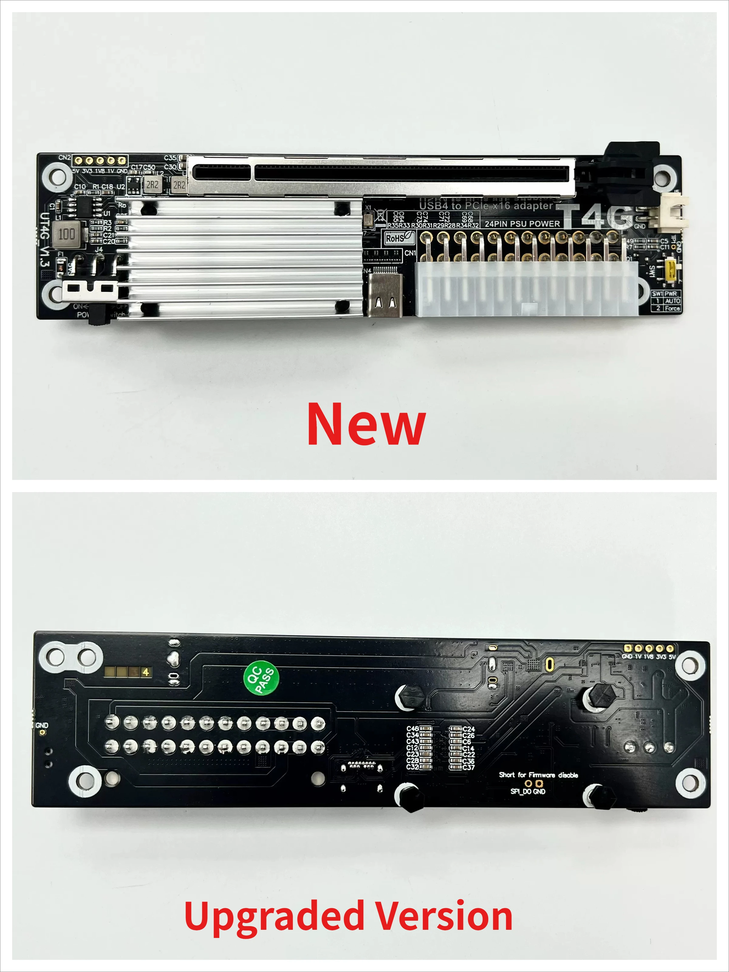 EGPU Thunderbolt 4/3 TB3/TB4 To PCIe X16 PCI-E 4.0 X4 GPU Dock UT4G External Graphics USB4 NUC ITX STX Laptop Gaming BK7 Bracket