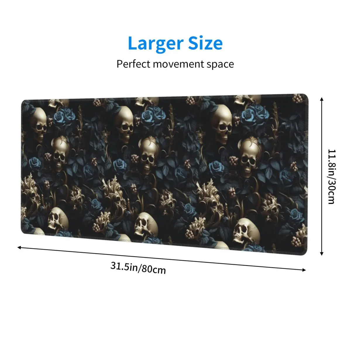 Large Mouse Pad Horror Gothic Skeleton Death Skull Gamer PC Laptop Mats Keyboard Carpet Computer Gaming Desk Mat