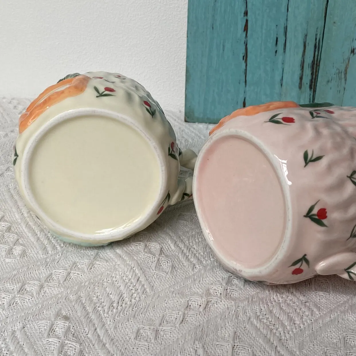 Heavy Industry Ceramic Hand Painted Retro Oil Painting Frame Mug Tulip Fairy Coffee Cup Twist Cup Household Personality