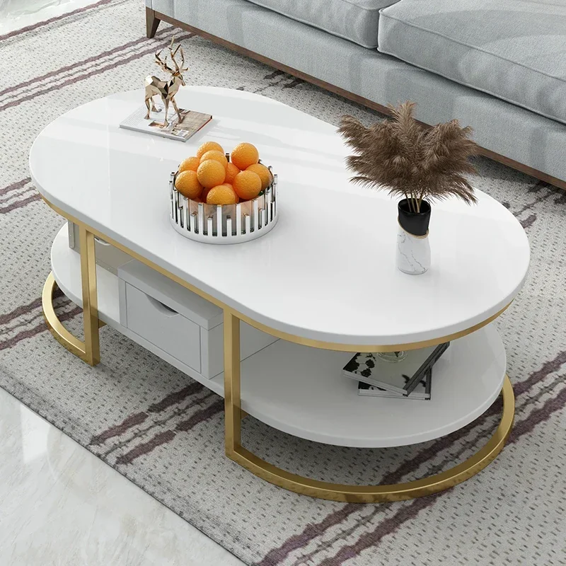 

Luxury Modern Coffee Table Living Room Designer Gold Metal Coffee Table Nordic Style Storage Stoliki Do Kawy Entryway Table