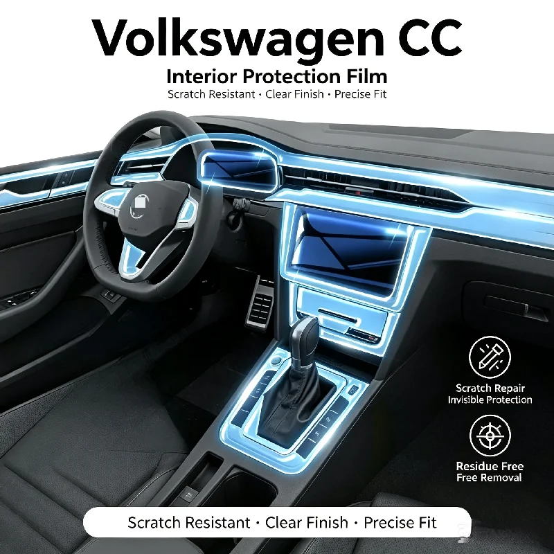 for 21-23 Volkswagen CC interior transparent protective film anti-scratch gear shift high-definition screen modification  film