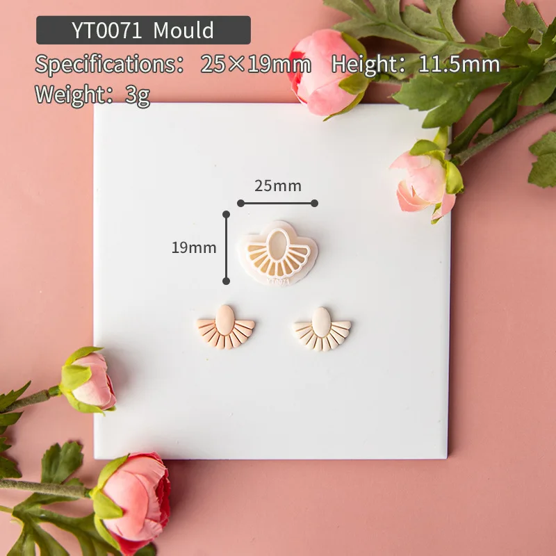 HEIßER Boho Böhmischen Stil Polymer Clay Schneider Lotus Geometrie Geformt Ton Geprägte Formen für Ohrringe Schmuck Anhänger Herstellung Werkzeuge – Detail 8