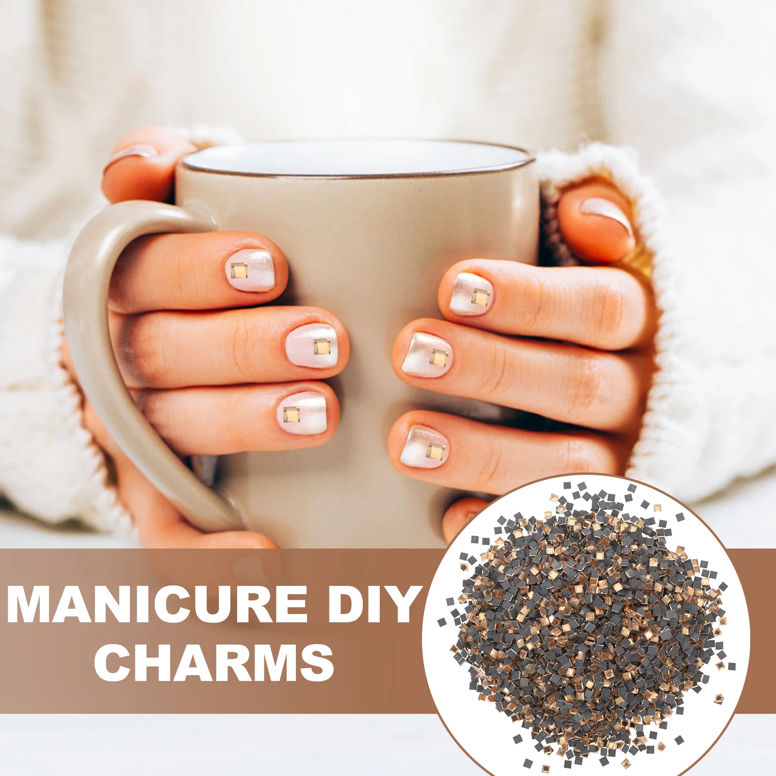 

5000 Pcs Glass Mini Decorative Mosaic Acrylic Nails Materials Decorations Shaped Small Diy Ornaments Manicure Ceramic Tile