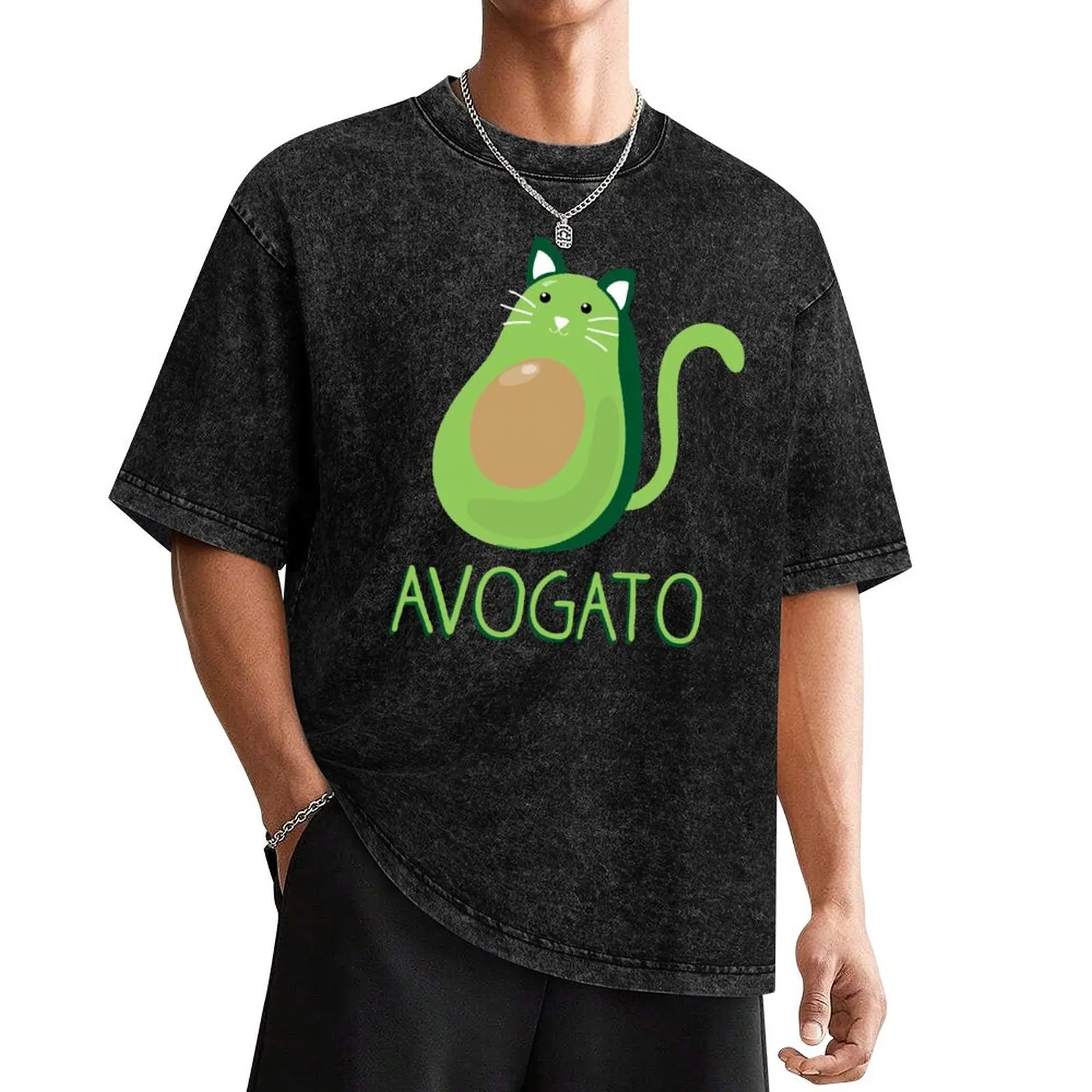 Avogato, Avocado Cat T-Shirt oversized sweat man clothes men clothings