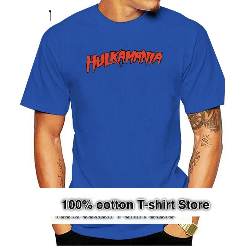 Camiseta de manga corta para hombre, camisa masculina de estilo Hip Hop de los años 80, Hulkamania, marca barata, Merch