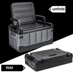 Car Trunk Box Toolbox Extra Large Car Seat Storage Case Folding Outdoor Organizer Plastic With Waterpoof Bag