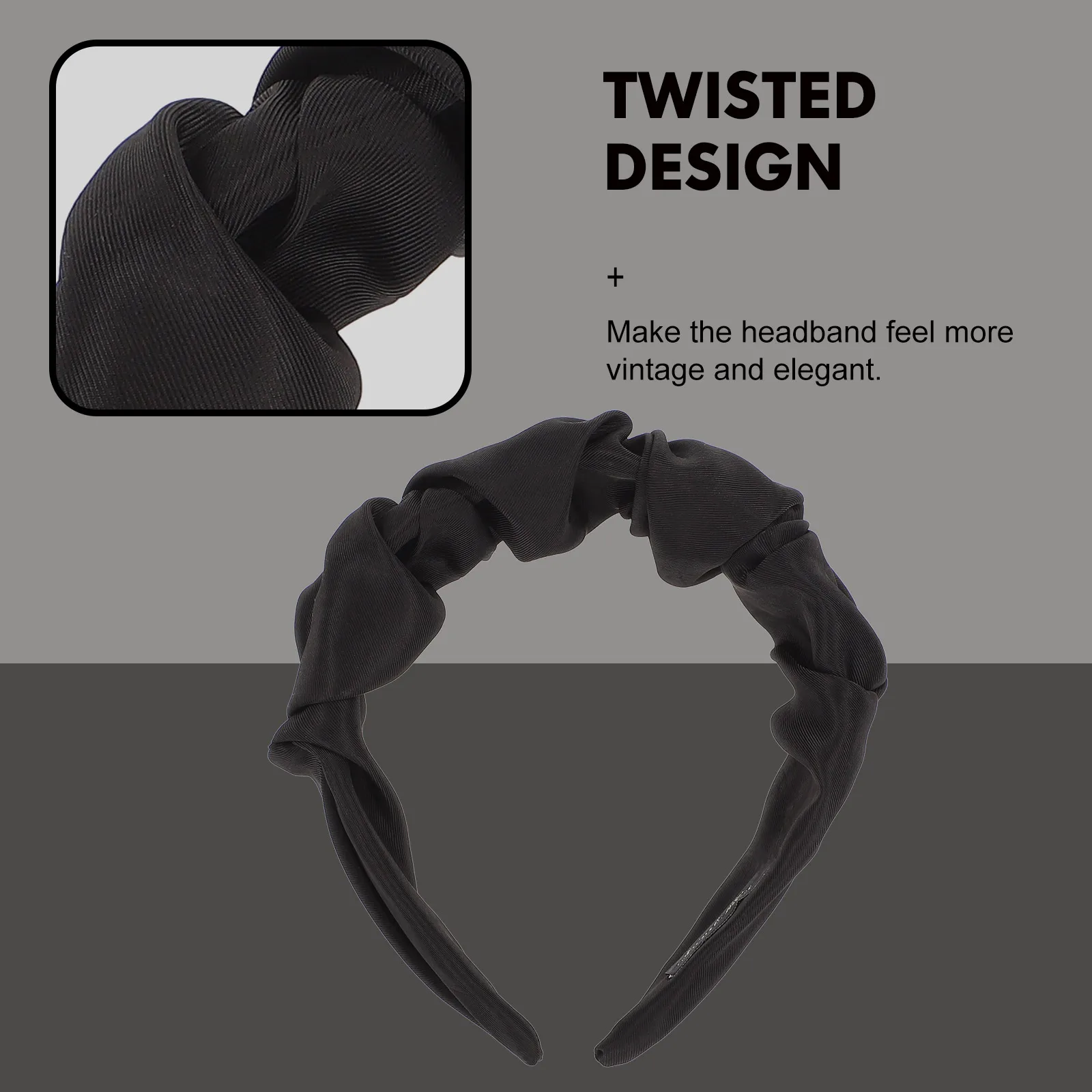 

Vintage Twisted Headband Retro Hair Hoop For Women Stylish Fashion Headdress Daily Wear Party Ceremony Graduation