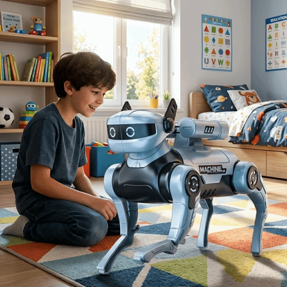 DIY Assembled Electric Robot Dog Voice Controlled Dialogue Function Intelligent Mechanical Dog Intelligent Early Education