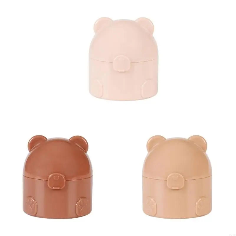 

97BE Baby Dusting Powder Case With Secure Closure Friendly Plastic Soft Applicator Perfect For Delicate Skin