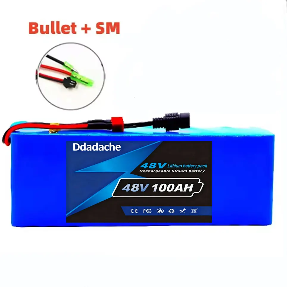 ✅ Nieuwe 13S3P 48v 100Ah Lithium Ion Batterij 48v 100000mah 1000w voor 54.6v Elektrische Krachtige Batterij met BMSElektrische Fietsen