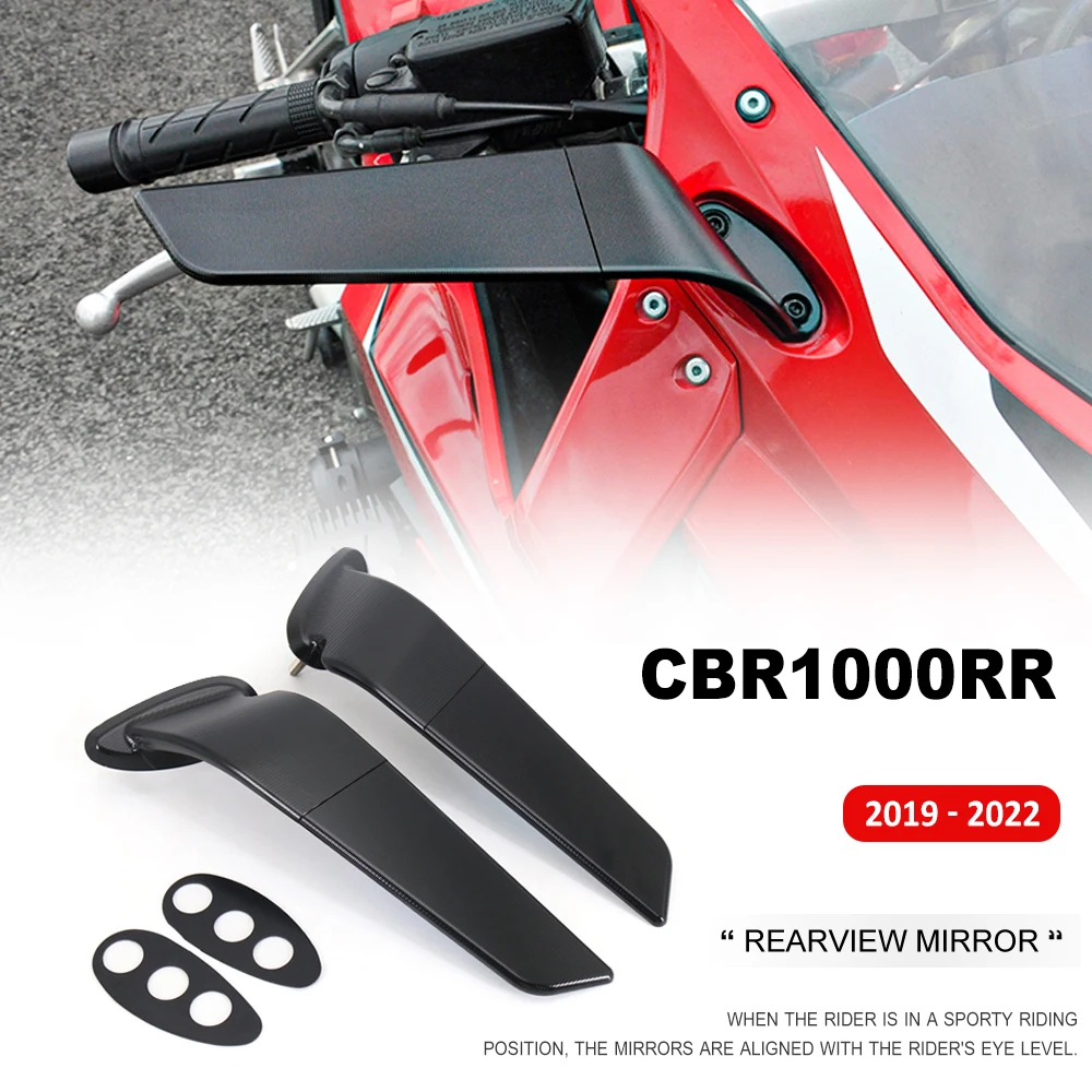 

Motorcycle For HONDA CBR1000RR CBR 1000RR 2019 2020 2021 2022 Rearview Mirrors Wind Wing Adjustable Rotating Side Mirror Winglet