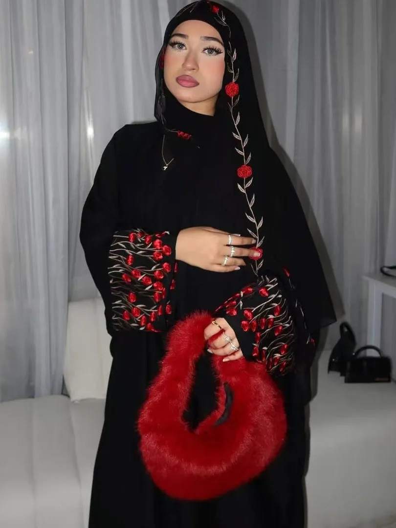 เสื้อคลุมคาร์ดิแกนปักลายดูไบสำหรับผู้หญิง แฟชั่นทันสมัย ชุดแสดงบนเวที ชุดประจำชาติ ผลิตในจีน สำหรับฤดูใบไม้ร่วง