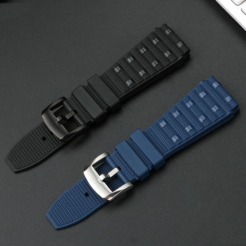 High quality Fluoro Rubber Watchstrap For Breitling B01 Sports FKM Men's Watchband 22mm 24mm VITON bracelet tool fluoroelastomer