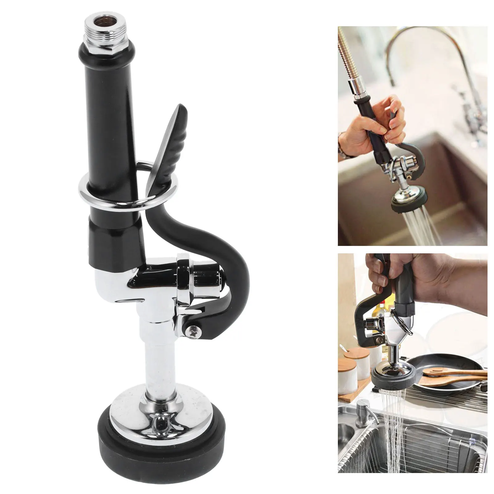 Commercial Faucet Sprayer High Pressure Rinse Faucet Spray Head Accessory 304 Stainless Steel for Restaurant