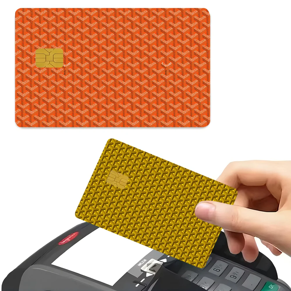 Fashion G-Goyards DesignAnime Front Cover Film Sticker Skin For Credit Debit Card Small Large Chip