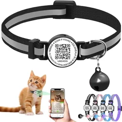 Cat Collar Safety Breakaway with QR Code Pet Tag Qr Pet Tag Cat Collar Name Tag Reflective Kitten Collars Cats Collar gato qr