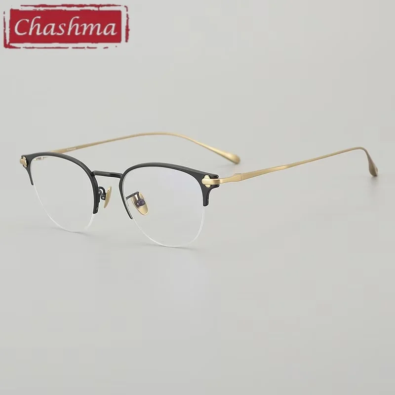 

Ultra Light Glasses Titanium Round Men Design Prescription Eyeglasses Optical Lens Transparent Crystal Designer Frames Female