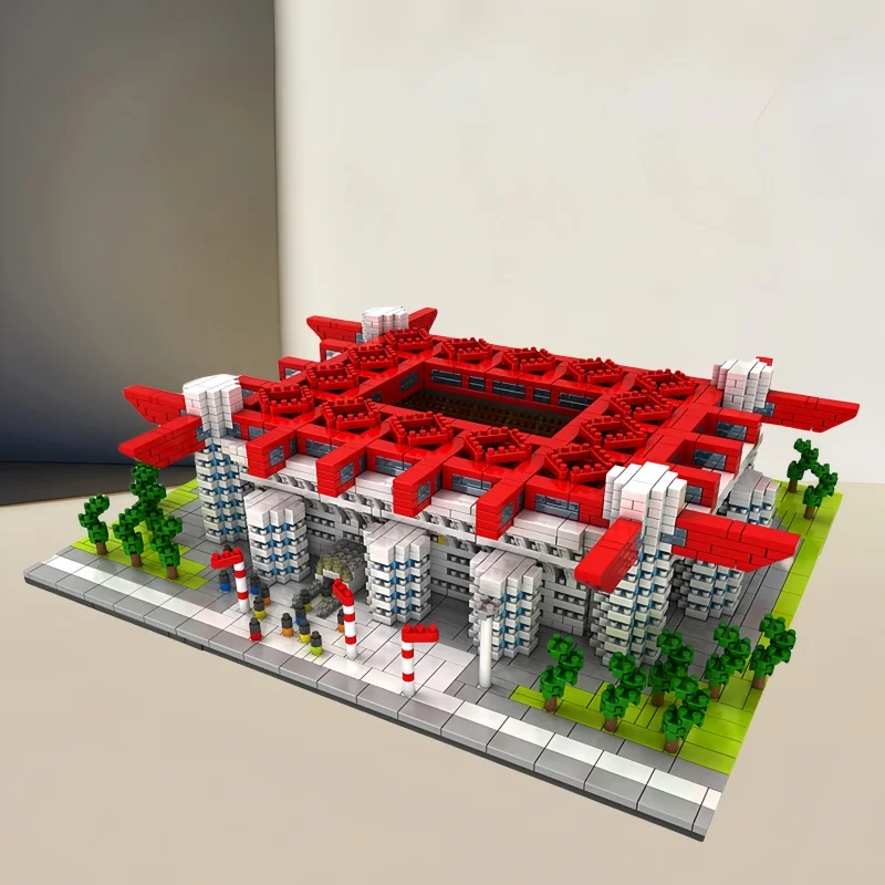 

Realistic 3D Football Stadium Model Micro Mini Building Block Toy-Build Your Favorite Stadium,Ideal for Football Fans,Desk Decor