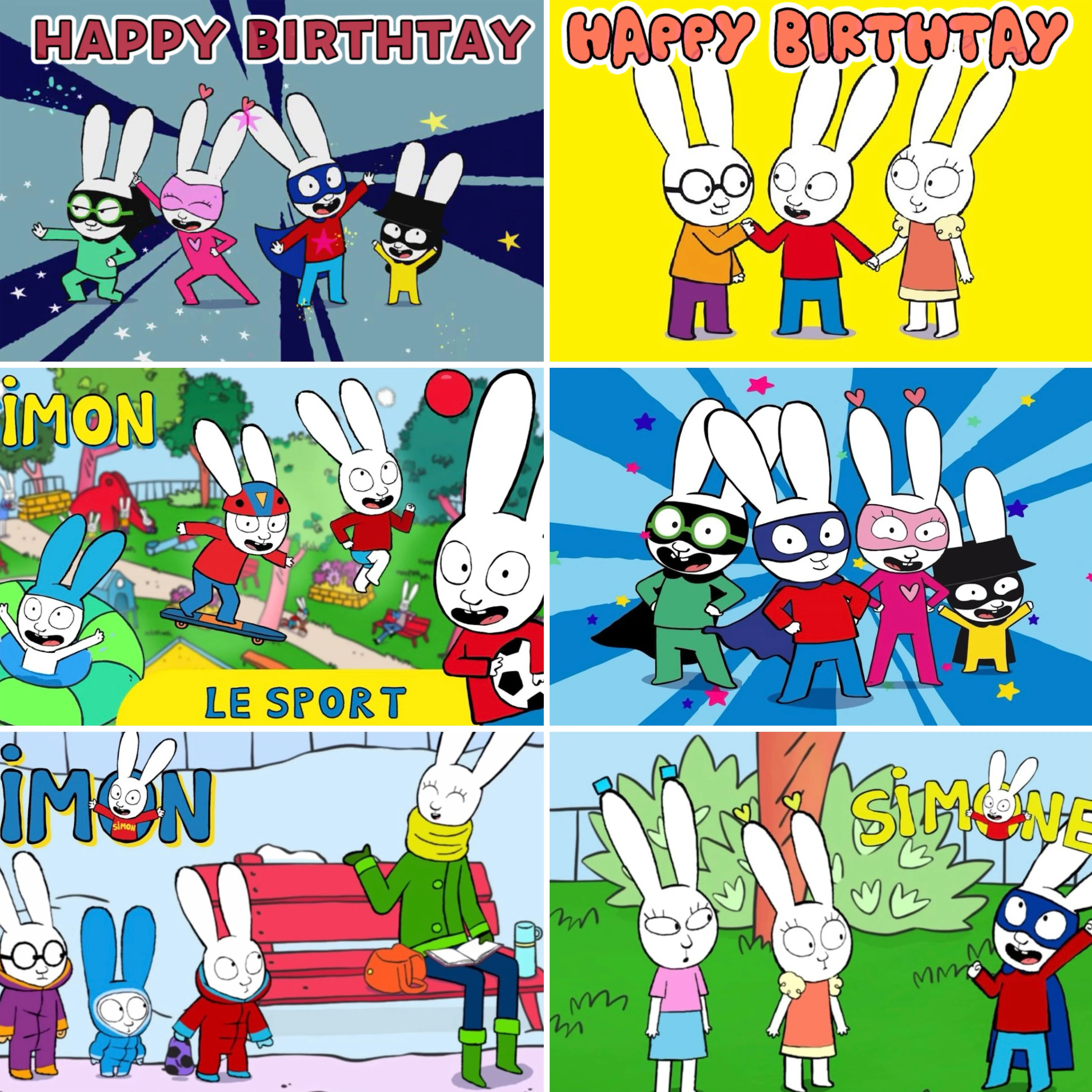 Fondo de decoración de fiesta temática de Super conejo de Simon, decoración de cumpleaños de conejo de dibujos animados de superhéroe, utilería para fotografía