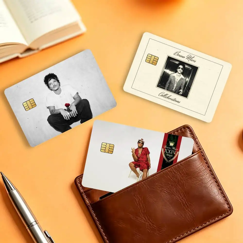 Singer B-Bruno Mars The Romantic Matte Card Stickers For Credit Cards Debit Cards And Transit Cards 4Pcs