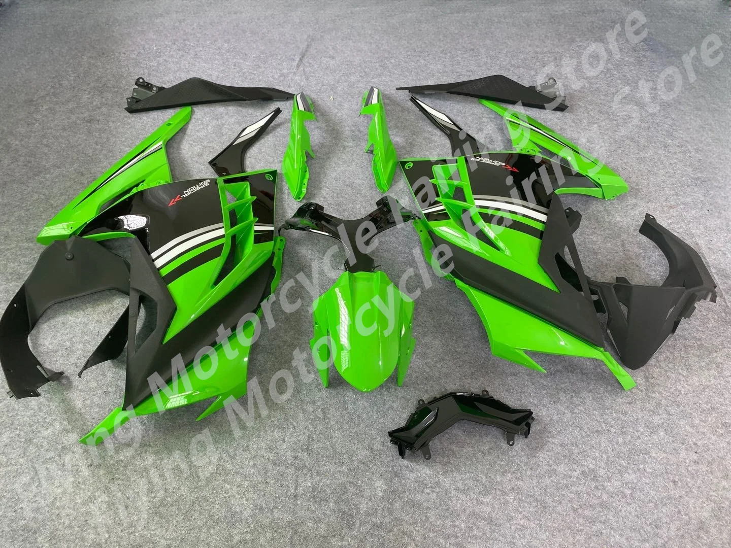 Black Green Fairing Kits For Kawasaki ZX300R 2013 - 2015  Black Plastic Fairings EX300 15 13 14 ABS Fairing Ninja 300