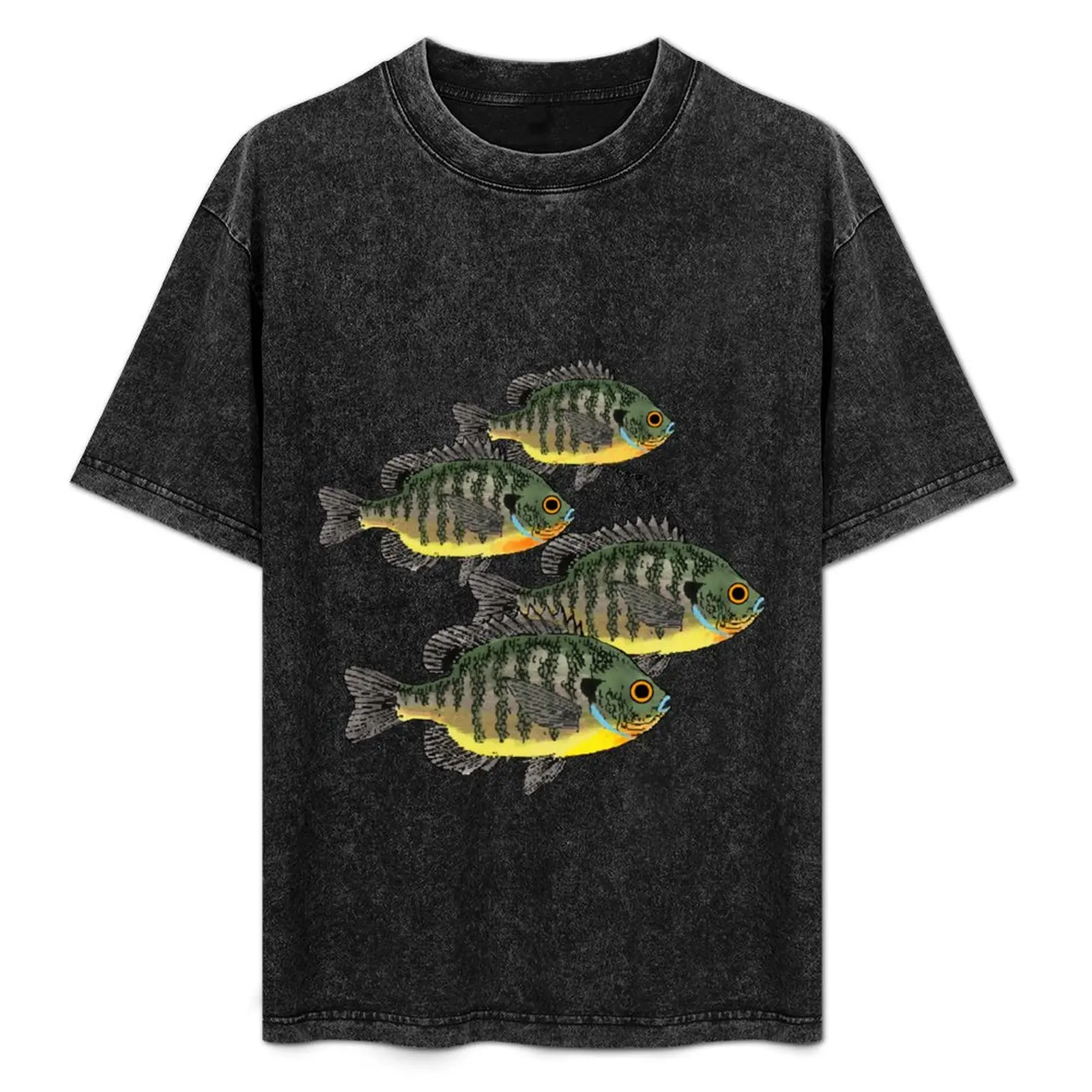 Bluegill Sunfish School T-Shirt sweat graphic t shirt vintage luxury clothes men