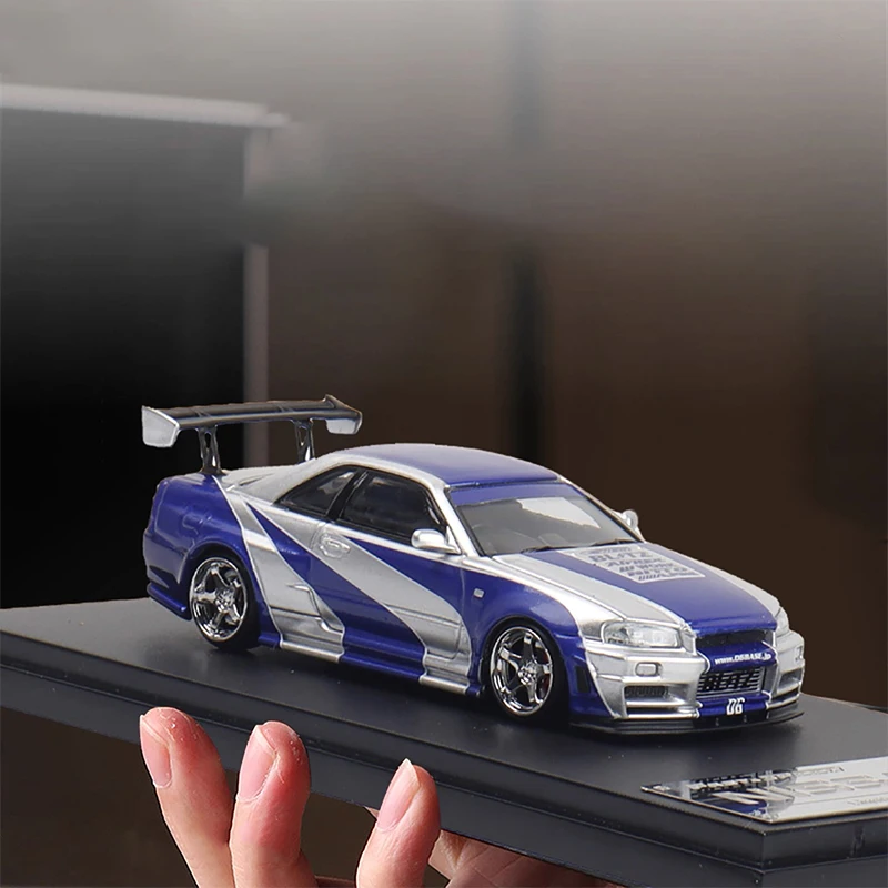 Новый FS масштаб 1:64 R34 Skyline сплав литья под давлением модель