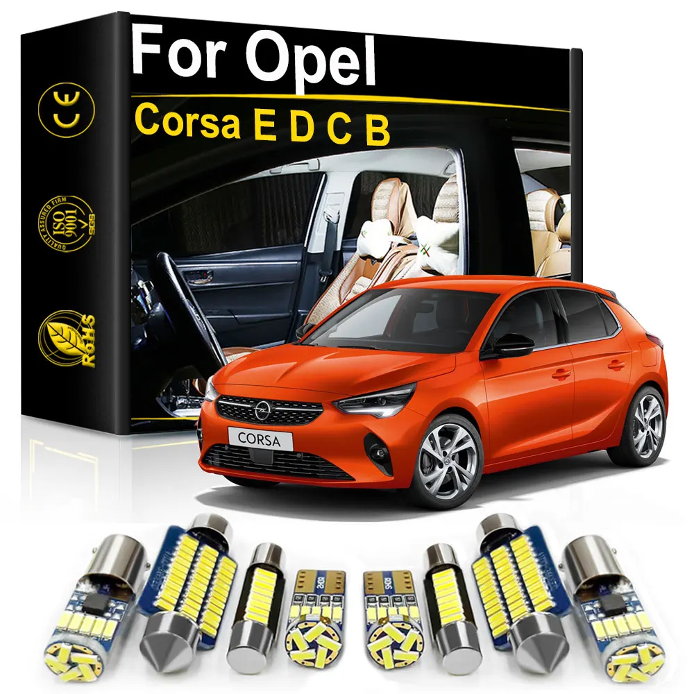 For Opel Corsa C D E B Accessories 1993 2000 2008 2010 2012 2015 2016 2017 2018 2019 2020 2021 Car Interior Lights LED Canbus